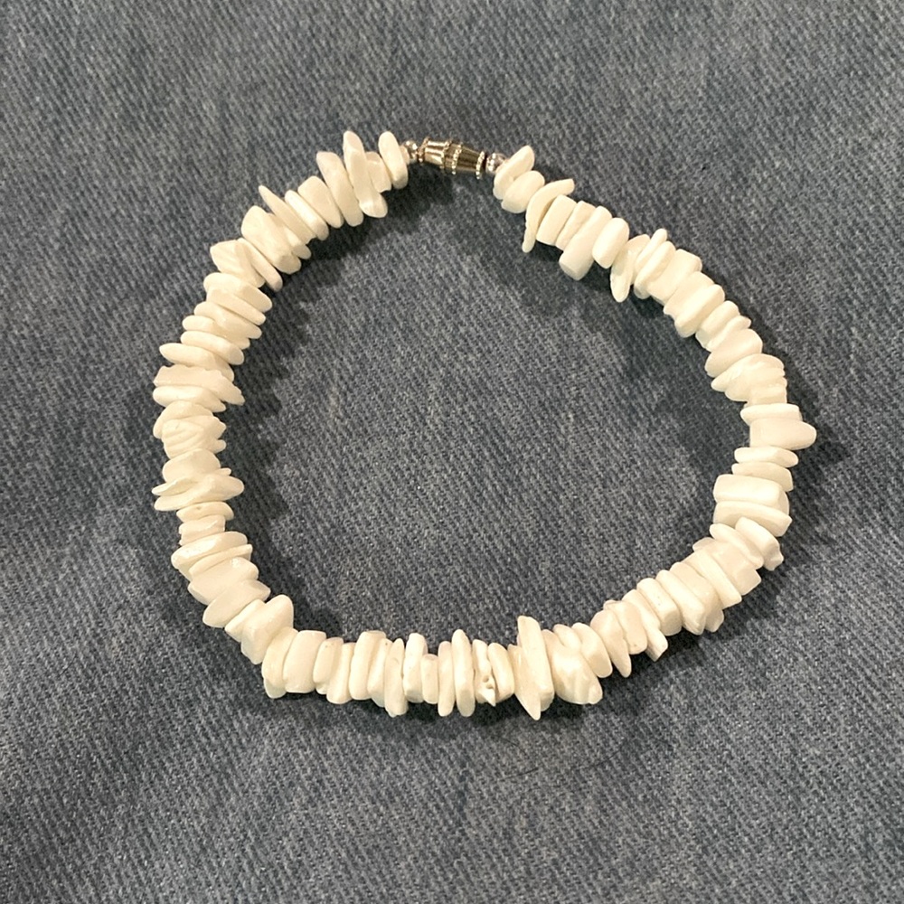 White puka bracelet